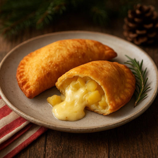 Panzerotti Raclettekäse und Kartoffeln