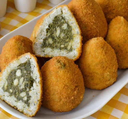 Arancini aux épinards et mozzarella