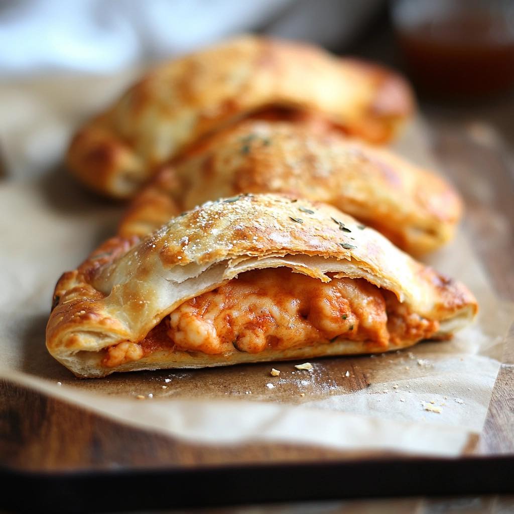 Panzerotti Schinken und Mozzarella